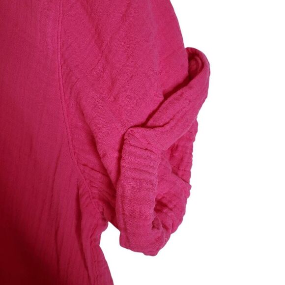 Xirena Avery 100% Cotton Gauze Muslin Top Hot Pink Size M - Picture 11 of 13